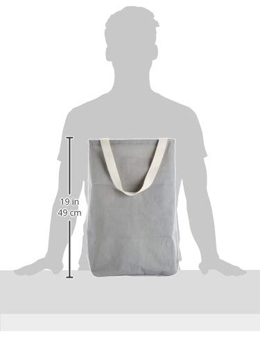 Amazon Basics Rechteckig Aufbewahrungskorb aus Stoff, hoher Würfel, anthrazit