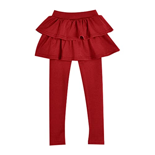 Little Girls Leggings with Ruffle Tutu Skirts Kids Footless Tights Cotton Skirt Pants Warm Fall Clothes for Toddler