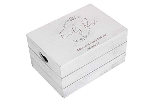 Boîte à souvenirs bébé vintage personnalisable, le cadeau de naissance idéal