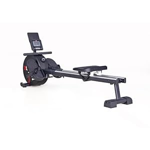 XS Sports R280 Home Rowing Machine-Aluminium Rail with 16 Level Inner Magnetic Adjustable Resistance – LCD Computer with Tablet Holder – Advanced Ultra Quiet Driving Belt- Indoor Fitness Rower
