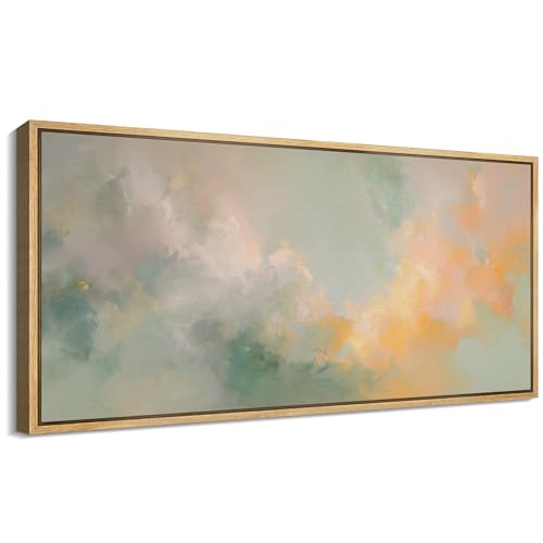 SIGNFORD Soft Pastel Cloud Abstract Canvas