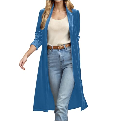Velour Jacket for Women Fall Winter Long Sleeve Work Elegant Cardigan Jacket Blazers Windbreaker Coat Women 2025