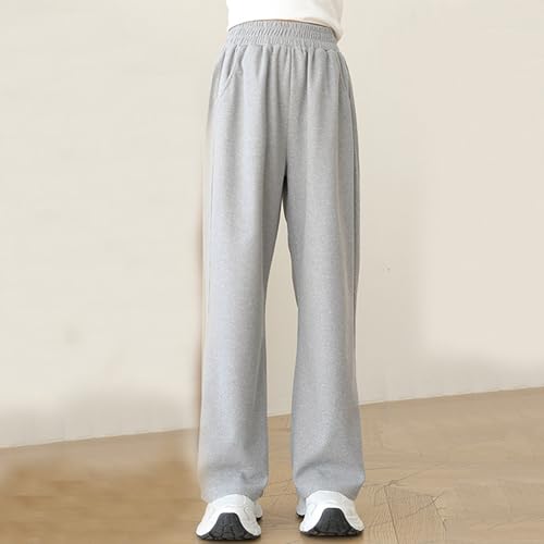 Girls Casual Pants Straight Wide Leg Joggers Soft Elastic Waist Comfortable Summer Outfit for Teens Everyday Wear2