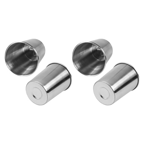 Stainless Steel Travel Cups, 9oz Pint Glasses, Stackable Durable Metal Tumblers for Drinking Beer, Juice or Water, Double Walled Insulated for Hot and Cold Beverages - 4 Pack, Tisuff