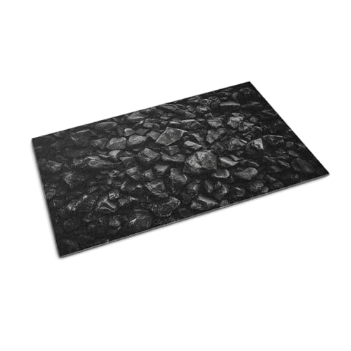 Tapis de sol design Pierres Noires Tulup pour un accueil soigné et durable - 2