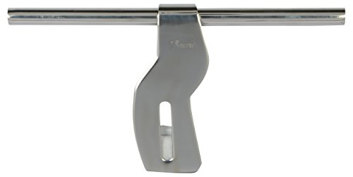 Image of SSISKCON 14mm x 200mm = 8 inch, 3mm Flap /Pack of 16 Pieces (4 Sets) Platinum Finish Stainless Steel Aldrop Door Lock Bolt Tadi Latch Bend Plus Point