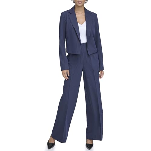 Calvin Klein Women's Cropped Shoulder Pad Blazer