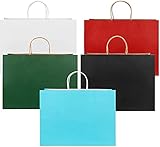 Größe: Unsere Party-Geschenktüten mit Griffen sind in zwei Größen erhältlich: 18 x 10 x 25 cm (25 Stück), 23 x 12 x 30 cm (18 Stück). Zwei Farben: Braun, Schwarz. Sie können die Farbe und Größe nach Ihren Wünschen wählen.