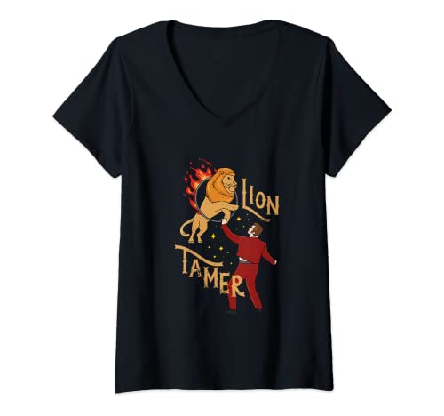 Mujer Lion Tamer - Disfraz de circo para un amante del circo Camiseta Cuello V