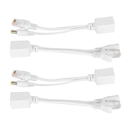 KANASI 5 pares Power Over Ethernet POE Splitter Adaptador Inyector DC12V para cámara IP (Blanco) miniatura 7