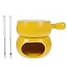UPKOCH Fondue do sera, czekoladowe fondue, porcelana, garnek do fondue, miska do fondue, garnek ceramiczny, 2 widelce ze stali nierdzewnej, fondue czekoladowe, do sera, deserów, akcesoriów do pieczenia