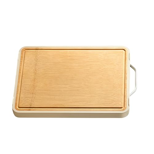 Tabla de cortar de doble cara para cocina, tabla de cortar frutas con asa, tabla de cortar de acero inoxidable para el hogar para hornear carne