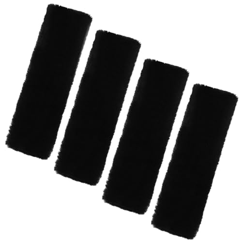 Image of JXJKMMN 4-Pack Soft Plush Seatbelt Covers for Kids,Carseat Shoulder Padding Car Stroller Strap Cover Driving Protection Strap Cover Seat Belt Cushions Pads for Boys Girls (Black)