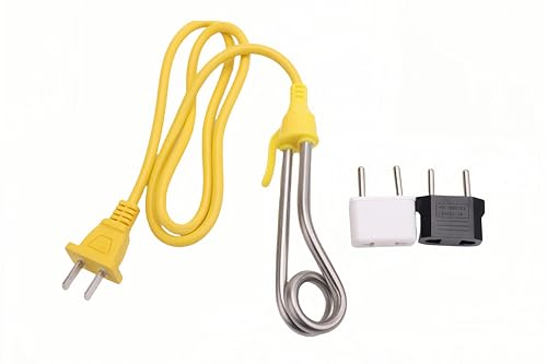 Immersion Heater, Immersion Water Heater 120V-300W, 240V-600W, Instant Immersion Cup Mug Heater Fit Camping Traveling Coffee/Tea/Soup Electric Water Portable Reheater