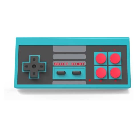 E-MOD Gaming 2.4G Controller Handle for Kids Handheld Games 3.0'' LCD with 308 Games (Light Blue Controller) Cover