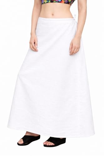 Image of CITIX Pure Cotton Petticoat for Woman Saree | Adujastable Drawstring Waist