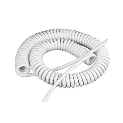 Cable espiral telescópico con resorte, Cable espiral expandible de 3 y 2 núcleos, 22 AWG, 18 AWG, 15 AWG y 13 AWG(Line length 7.5 meter 3 Core 18AWG)