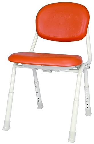幸和製作所 ユニプラス コンパクトシャワーチェア(スマートタイプ) レッドオレンジ BSU16