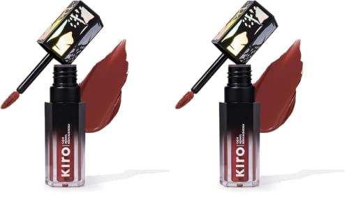 Image of Kiro Velvet Souffle Soft Matte Liquid Lipstick - Rich Nutmeg, 5ml | Hydrating, Weightless Mousse Texture | High-Pigment, Long-Lasting Matte Finish (Pack of 2)