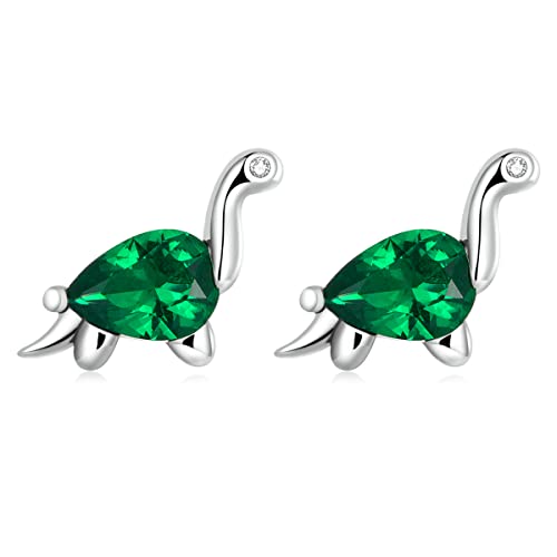 Boucles d'oreilles dinosaure vert chic pour illuminer vos soirées
