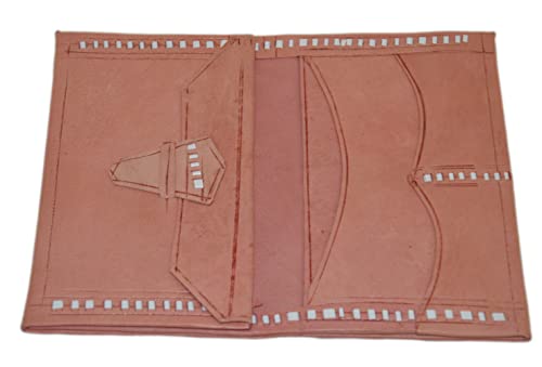 Treasures Of Morocco Handmade Moroccan By-fold Leather Wallet Large Vintage Exquisite Handy Pink4