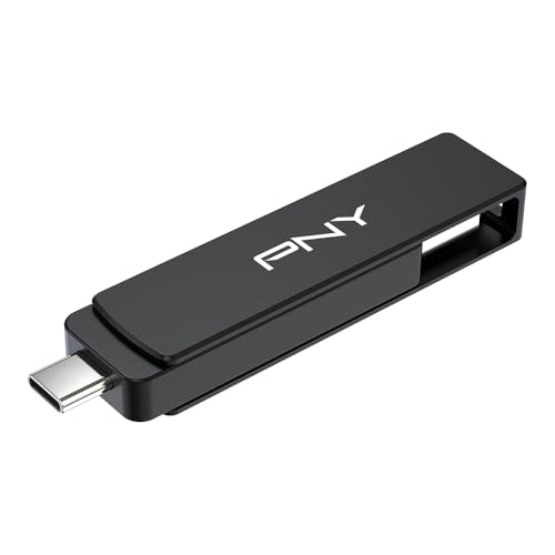PNY 512GB Duo Link V3 USB 3.2 Gen 2 Type-C & Type-A OTG Flash Drive Extreme Speeds Read/Write 1000/800MB/s External Mobile Storage Compatible with Smartphone/Tablet/Laptops/Desktops