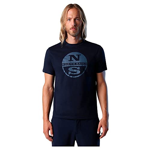 NORTH SAILS S/S T Shirt W/Graphic Camiseta, Navy Blue, Small para Hombre Cover