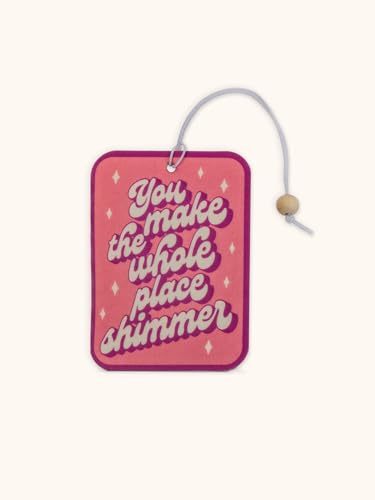 Image of Studio Oh! You Shimmer Set of 2 Hanging Car Air Freshener, Long-Lasting Fragrance, Odor Eliminator, Scented Car Accessory for Auto Interior, Decorative Air Freshener, 4 x 7.5 in