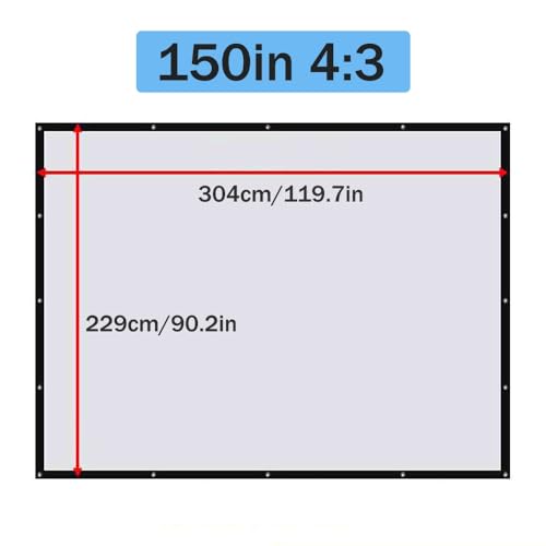 Pantalla de proyección 150 pulgadas 4:3 plegable miniatura 7