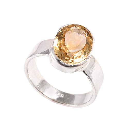 Bague fiançailles argent et citrine pour un moment unique