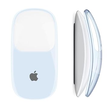 B BELK Capa compatível com Apple Magic Mouse 1&2, capa rígida de plástico transparente ultrafina para Magic Mouse, película protetora resistente a quedas e poeira, azul