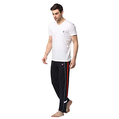 Image of Mack Jonney Cotton Blend Night Suit Co-ord Set for Men with V-Neck Half Sleeve T-Shirt and Track Pant-VJ-MNS-TTP-GROUP14