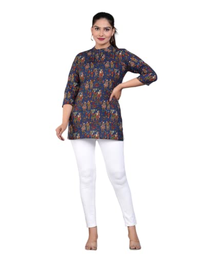Image of Jikonet Women's Printed Rayon Straight Short Kurti