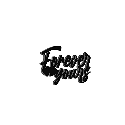 Image of eCraftIndia Forever Yours Wooden Wall Decor for Living Room Bedroom| Home Wall Decor Items| Wall Art for Home Decor| Valentine Gift for Girlfriend Boyfriend Husband Wife Her Him | Valentine Decoration