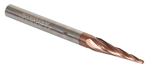Image of YONICO Tapered Endmill Ball Nose Router Bits CNC Engraver Solid Carbide Spiral 1 /16-Inch 1 /4-Inch Shank 37412-SC