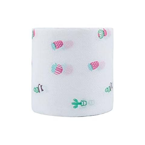 Interesting Printed Pattern Toilet Paper 2 Layers 250 Sheets Of Wood Pulp Roll Paper (Color : White) Cover