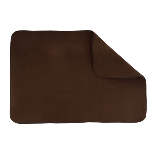Image of Kuber Industries Dish Dry Mat | Microfiber Drying Mat | Kitchen Drying Mat | Reversible Mat | Kitchen Absorbent Mat | Dish Dry Mat for Kitchen | 38x50 | Pack of 2 | Brown
