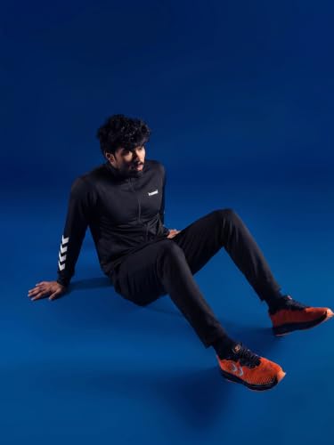 Image of hummel Promo Men's All weather Regular Fit Track Suit with Zipper and Pockets Comfortable Breathable Stretchable Soft Fabric For Everyday Use Ideal for Gym Training or Running Loungwear
