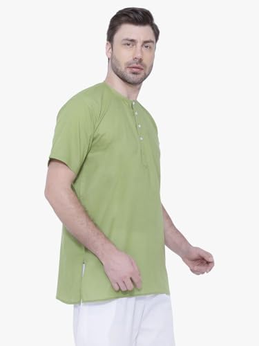 Image of Rajubhai Hargovindas Men's Pure Cotton Short Kurta | Pack of 2 |
