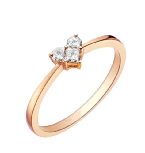 Bague de couple or jaune 9 carats Au375 diamant de laboratoire 0.6 ct taille 48 classique
