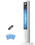 Windowless Portable Air Conditioner, 45.1' Evaporative Air Cooler w/1.06Gal Water Tank & 4 Ice Packs, 12H Timer, 60° Swing, No Hose No Window Needed, 3-IN-1 Quiet AC Unit for Room Bedroom