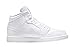 Jordan Mens Air Jordan 1 Mid 554724 136 Triple White-Size 10,White/White-white