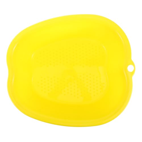 Vaguelly Balde para Baño de Pies Plástico 1 Unidad Tamaño Manzana Amarillo Masaje Relajante Uso Doméstico Spa Portátil