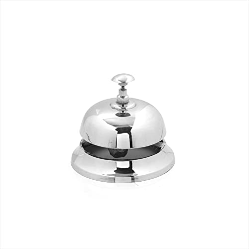 Nagina International 4" Chromed Premium Nautical Brass Metal Office Desk Call Bell | Office Supplies & Corporate Gifts #TOP11