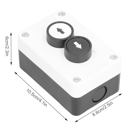 Watris Veiyi Aufbaugehäuse Inkl Taster, Drucktaster Stationsbox, Wasserdichter Momentschalter Stationsbox, für Winden-Rolltor-LKW-Ladebordwand