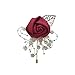 Snadulor 1 PCS Boutonniere for Men Wedding,Lapel Brooch Rose Wedding Boutonnierefor Wedding Prom Formal Dinner Party Decor,Wine Red