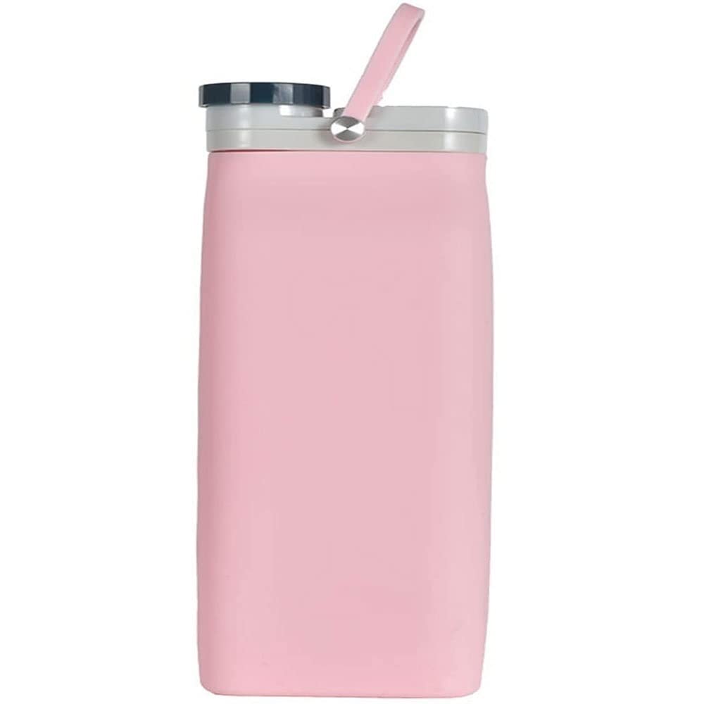 Bottiglia d'acqua da viaggio portatile in silicone, Silicone Sport Fitness Mountaineering Grande capacità Bottiglia d'acqua con manico Sport Fitness Cup BPA- Bottiglia for acqua pieghevole da campeggi