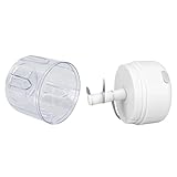Itonash Mini Electric Knoblauchhacker, Großer Kapazität Leistungsstarker Motor 304 Edelstahl -Küchenmaschine 250 Ml, 30W Mincer für mit Sicherheitsschloss, USB -Ladung, 10S Quick Chop (Weiß)