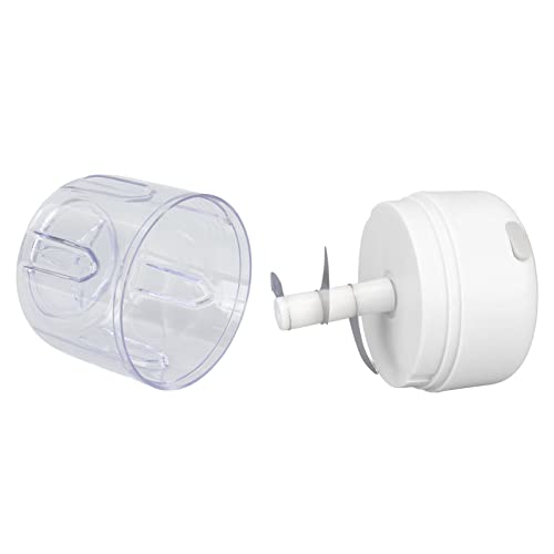 Hamwesh Picadora de Ajos Eléctrica, Mini Procesador de Alimentos Recargable por USB de 30 W y 250 Ml, Molinillo de Ajos de Acero Inoxidable con Bloqueo de Seguridad para Picar, Cebollas, Verduras y