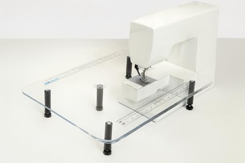 SewSteady Large Extension Table, Clear Acrylic, 18 x 24 Inch,